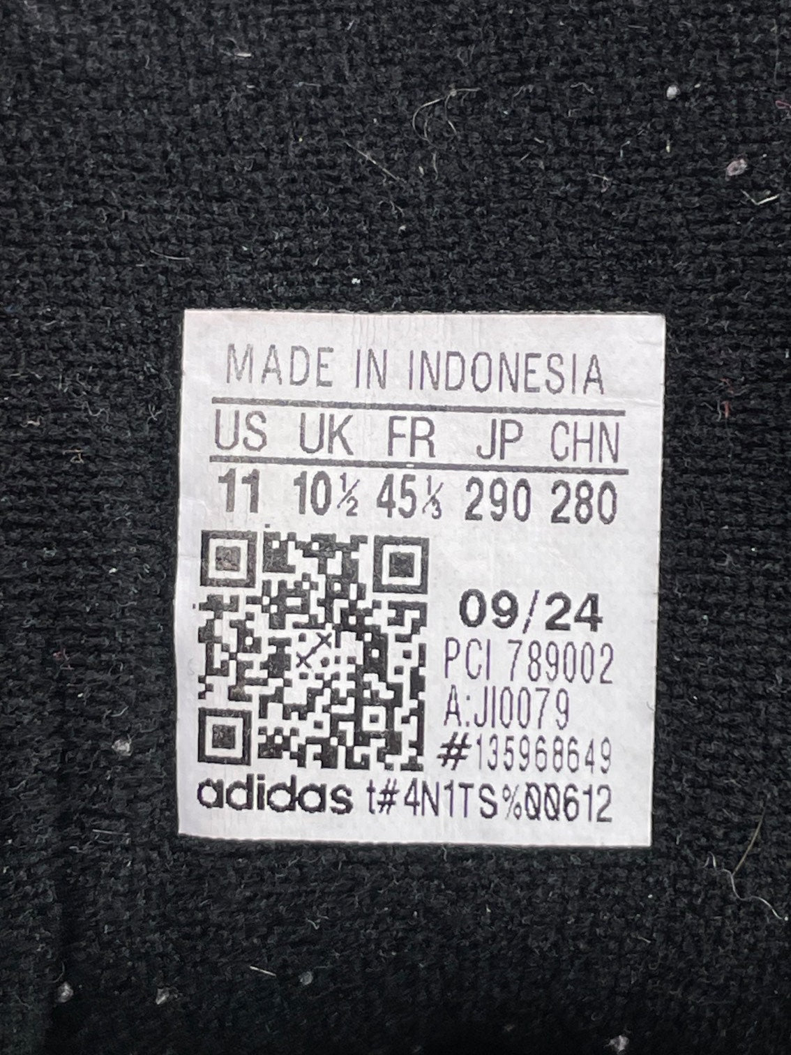 Adidas Superstar II Black White — buty sportowe męskie w bardzo dobrym stanie rozmiar 45 1/3, etykieta z kodem modelu JI0079