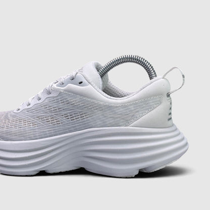 Hoka Bondi 8 Ts Caged, buty sportowe damskie w bardzo dobrym stanie rozmiar 39 1/3, boczny profil, lewa strona