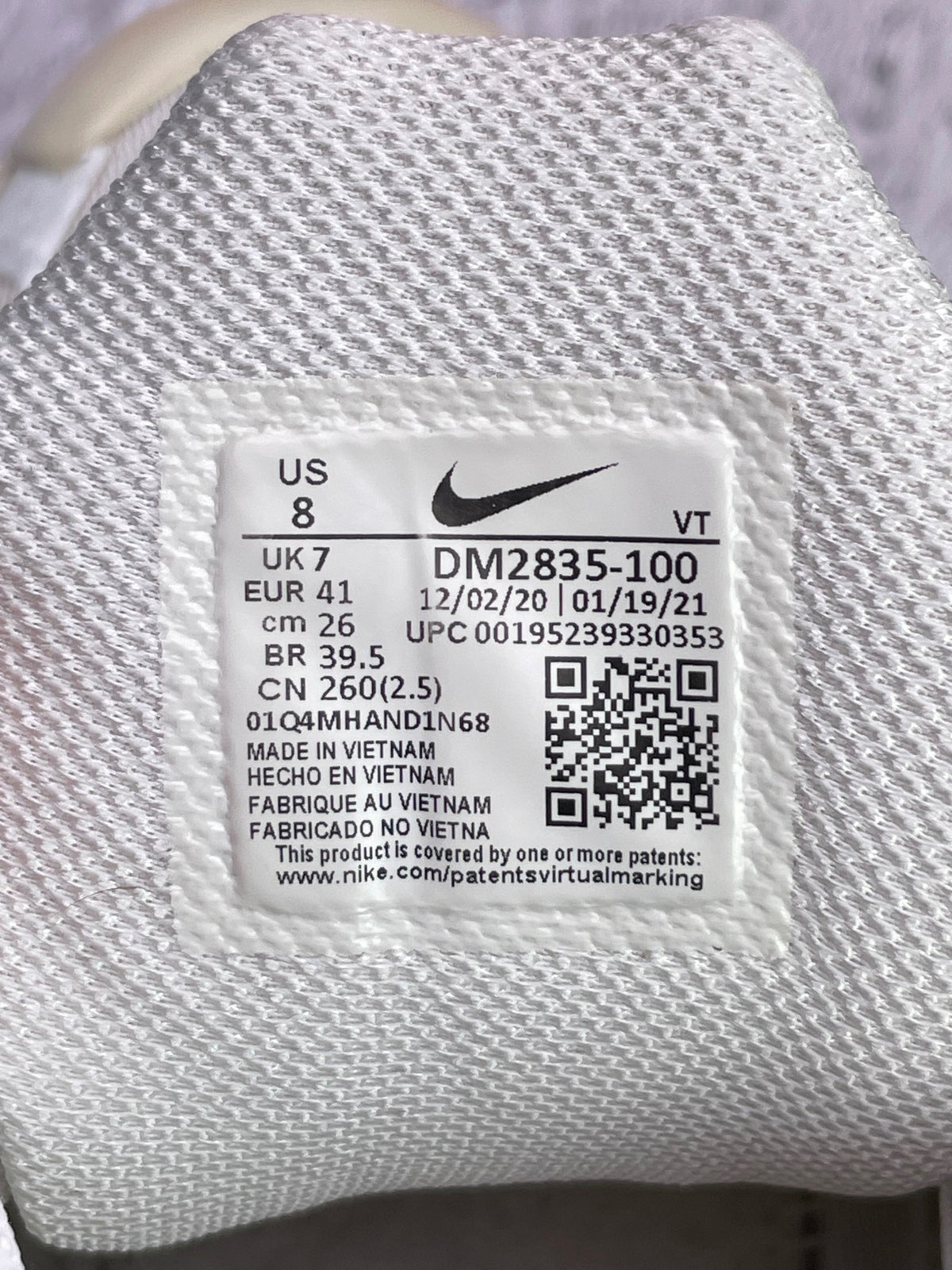 Nike Air Max Plus 3 White Aquamarine — buty sportowe męskie w bardzo dobrym stanie rozmiar 41, etykieta z kodem modelu DM2835-100