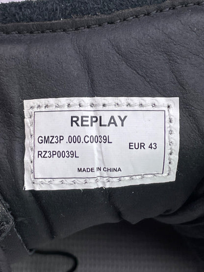 Replay Leather Sneakers — buty sportowe męskie w bardzo dobrym stanie rozmiar 43, etykieta z kodem modelu RZ3P0039L