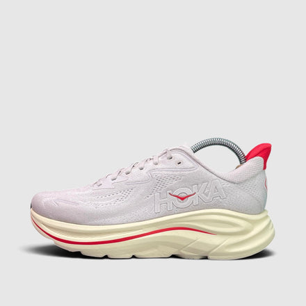 Hoka Clifton 10, buty sportowe damskie w bardzo dobrym stanie rozmiar 40 2/3, boczny profil, lewa strona