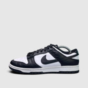 Nike Dunk Low Retro Panda, buty sportowe męskie w bardzo dobrym stanie rozmiar 43, boczny profil, lewa strona