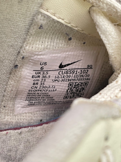 Nike Air Force 1 Shadow Coconut Milk, buty sportowe damskie w bardzo dobrym stanie rozmiar 36.5, etykieta z kodem modelu CU8591-102