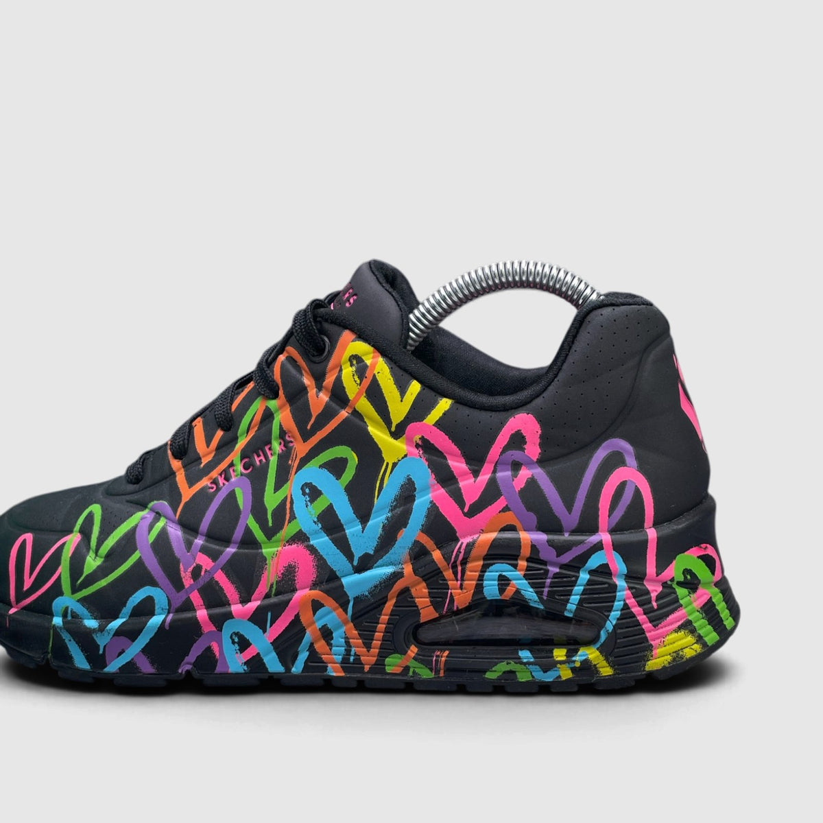 Skechers Uno, buty sportowe damskie w bardzo dobrym stanie rozmiar 40, boczny profil, lewa strona