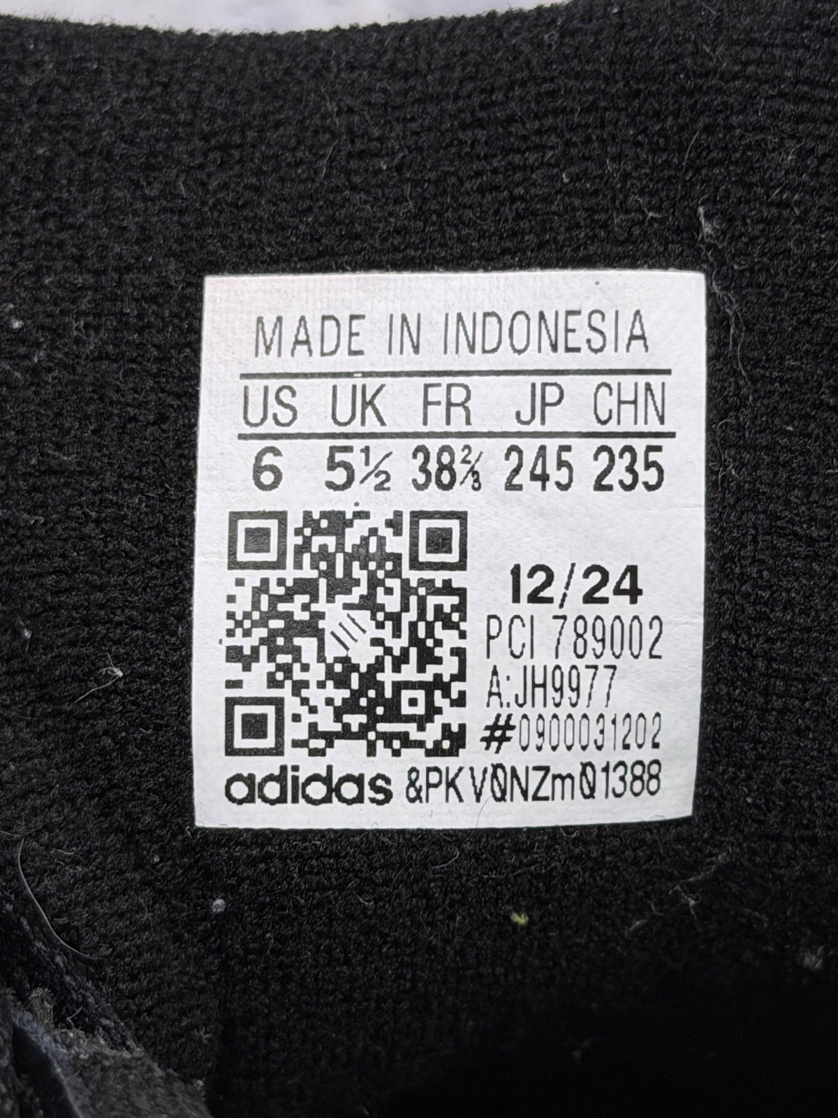 Adidas Superstar II Black White, buty sportowe damskie w bardzo dobrym stanie rozmiar 38 2/3, etykieta z kodem modelu JH9977