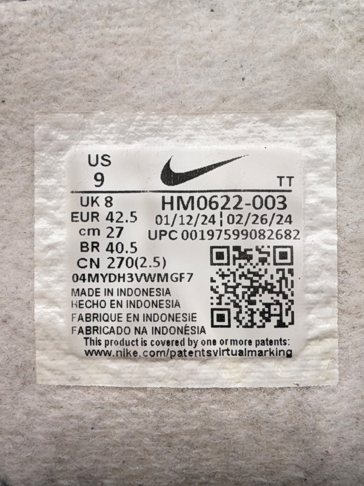 Nike Air Max 95 Baltic Blue, buty sportowe męskie w bardzo dobrym stanie rozmiar 42.5, etykieta z kodem modelu HM0622-003