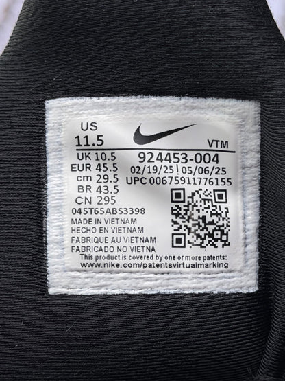 Nike Air VaporMax Plus Triple Black, buty sportowe męskie w bardzo dobrym stanie rozmiar 45.5, etykieta z kodem modelu 924453-004