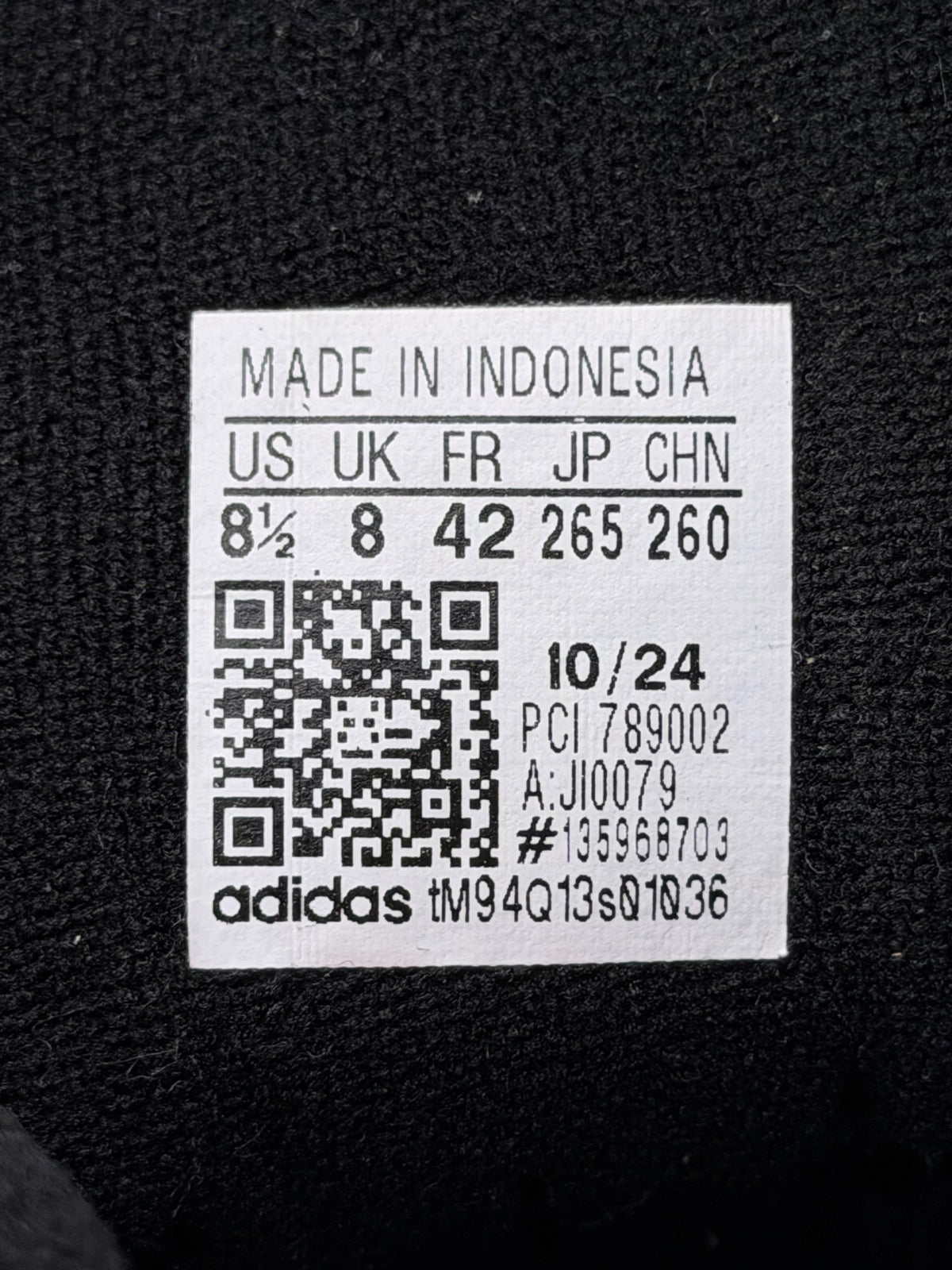 Adidas Superstar II Black White, buty sportowe męskie w bardzo dobrym stanie rozmiar 42, etykieta z kodem modelu JI0079
