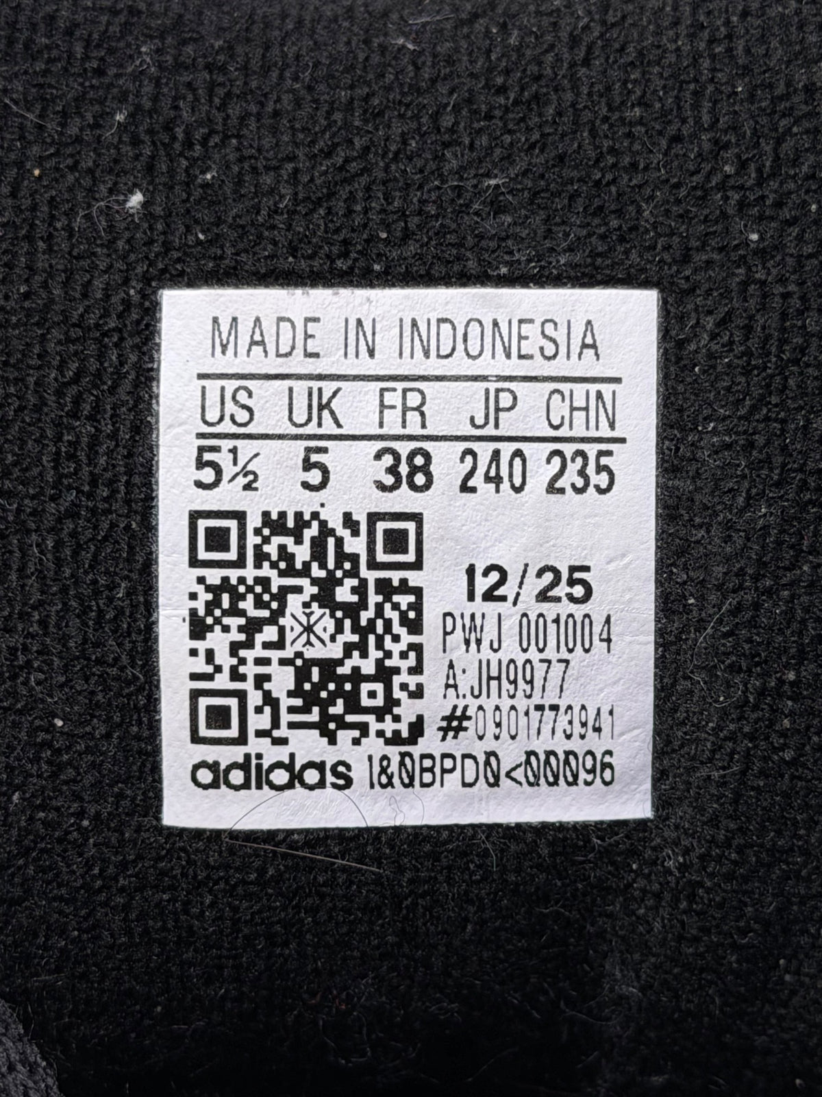 Adidas Superstar II Black White, buty sportowe damskie w bardzo dobrym stanie rozmiar 38, etykieta z kodem modelu JH9977