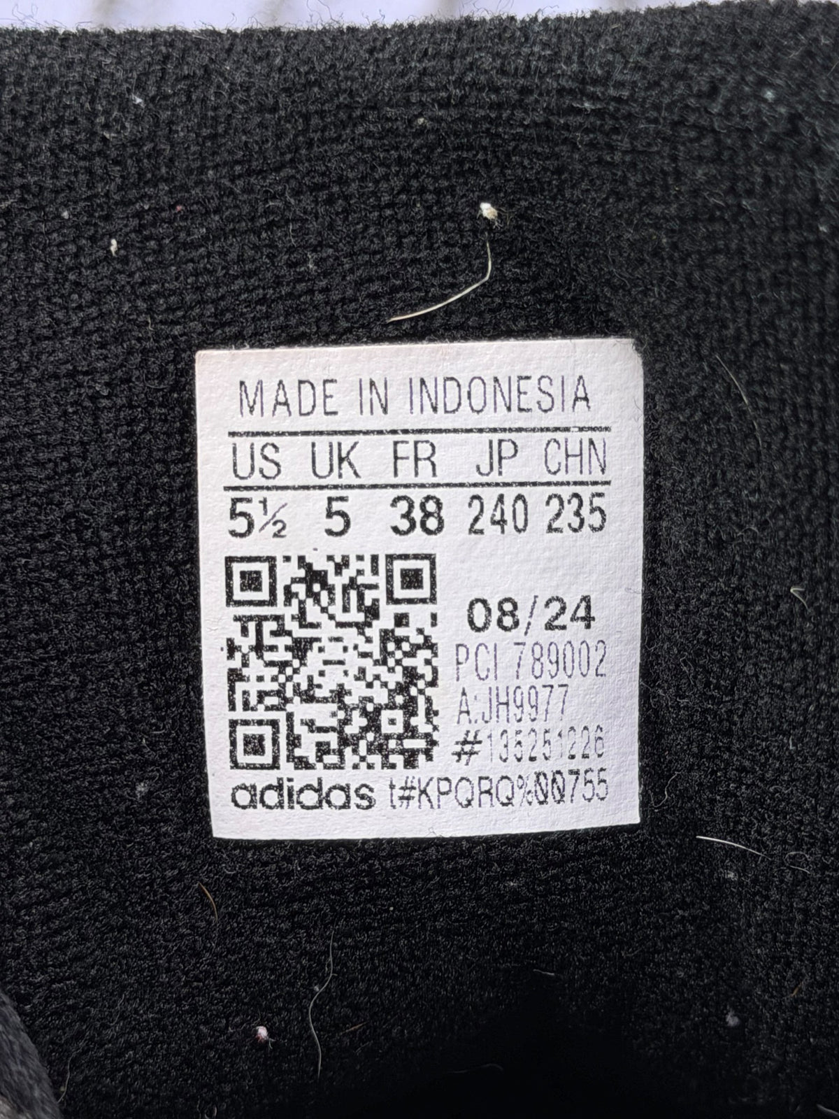 Adidas Superstar II Black White, buty sportowe damskie w bardzo dobrym stanie rozmiar 38, etykieta z kodem modelu JH9977
