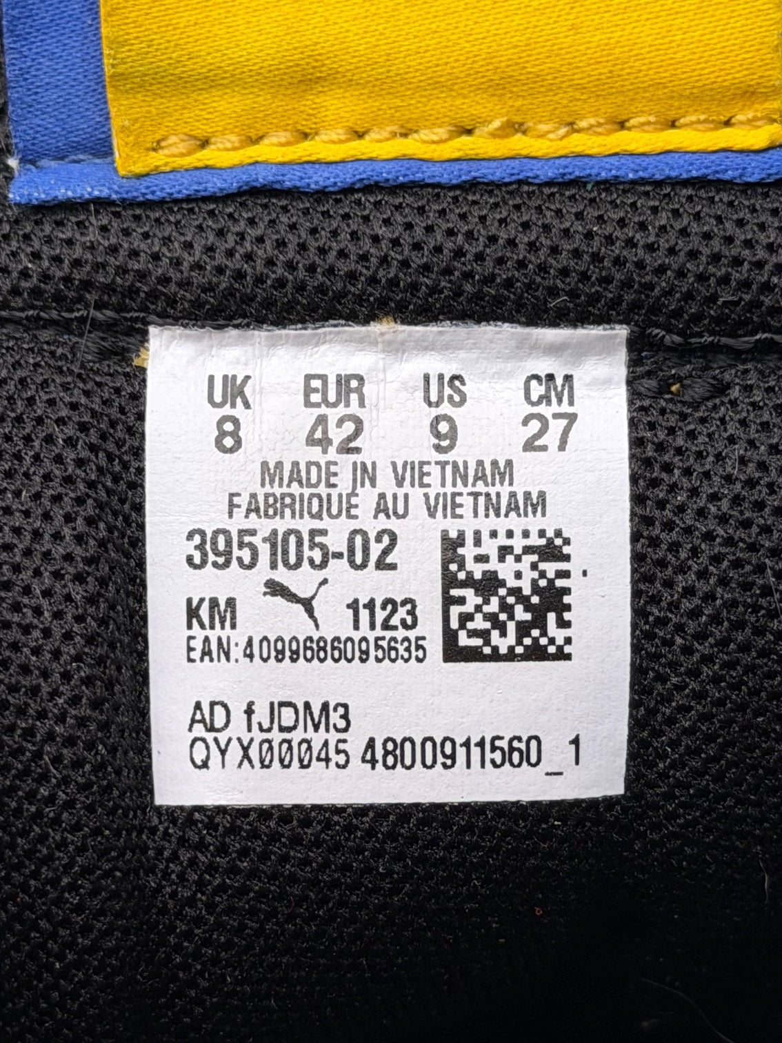 Puma Club 5v5, buty sportowe męskie w bardzo dobrym stanie rozmiar 42, etykieta z kodem modelu 395105-02