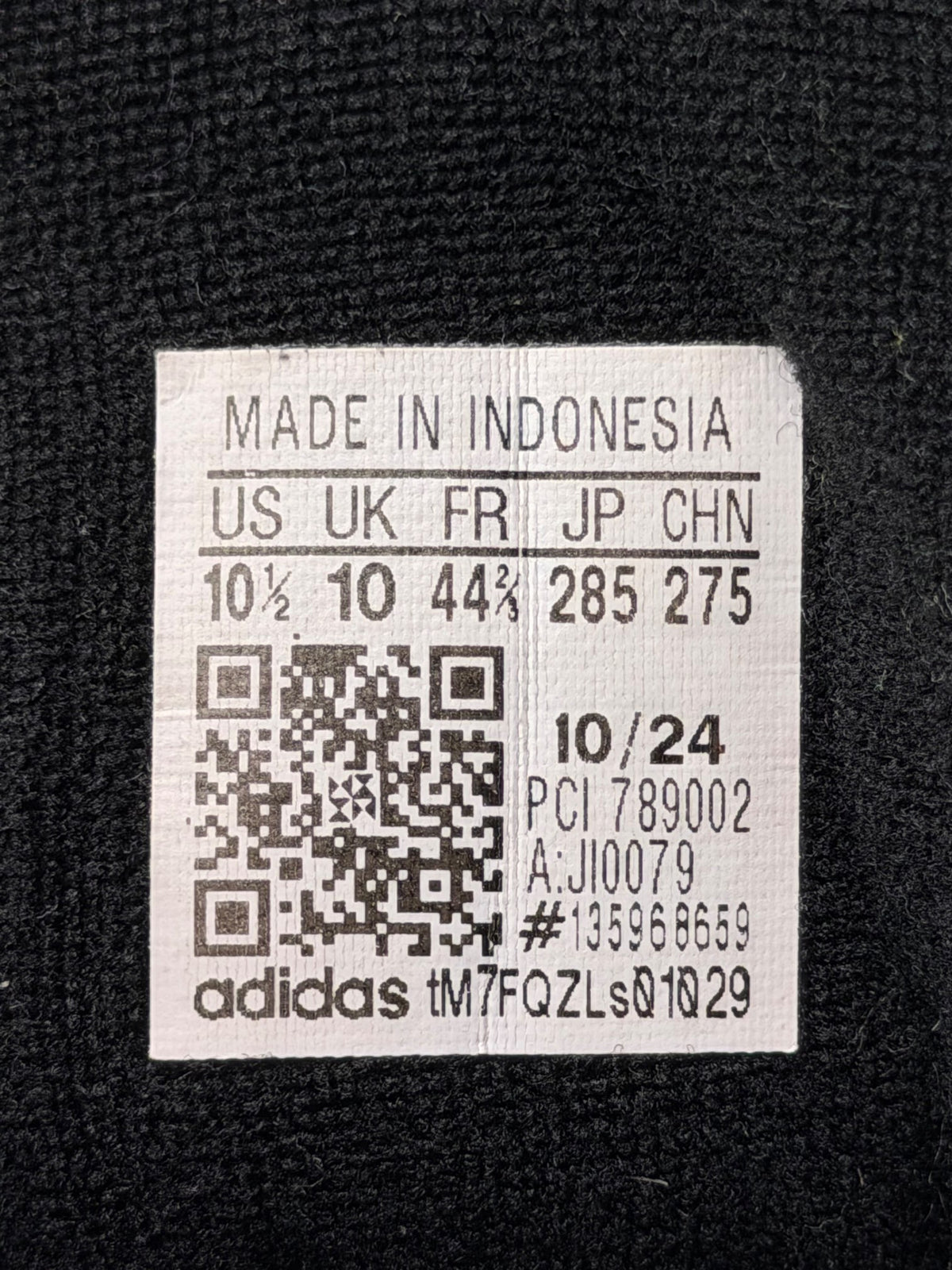 Adidas Superstar II Black White, buty sportowe męskie w bardzo dobrym stanie rozmiar 44 2/3, etykieta z kodem modelu JI0079