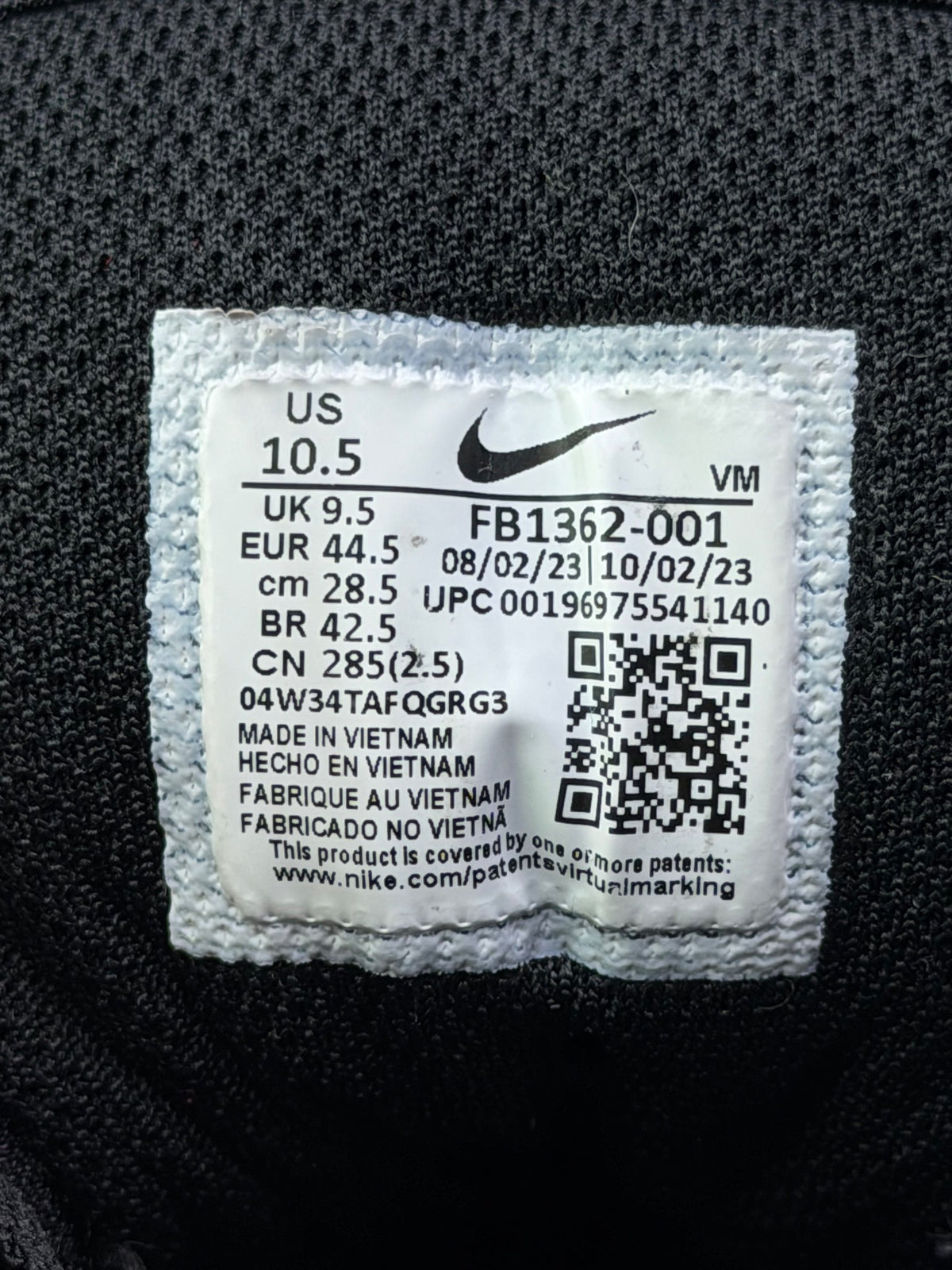 Nike Full Force Low, buty sportowe męskie w bardzo dobrym stanie rozmiar 44.5, etykieta z kodem modelu FB1362-001