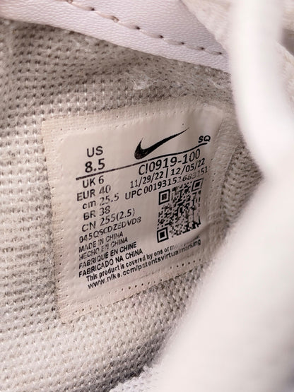 Nike Air Force 1 Low Shadow Triple White, buty sportowe damskie w bardzo dobrym stanie rozmiar 40, etykieta z kodem modelu CI0919-100