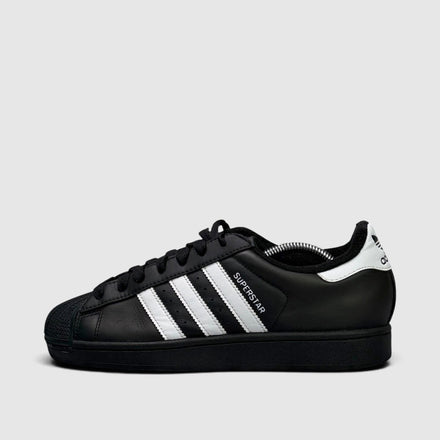 Adidas Superstar II Black White, buty sportowe męskie w bardzo dobrym stanie rozmiar 40, boczny profil, lewa strona
