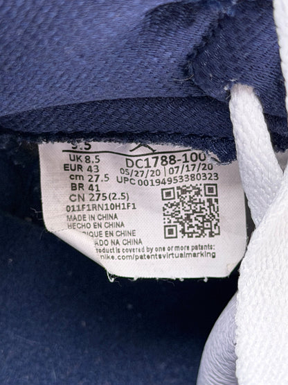 Nike Air Jordan 1 High Midnight Navy, buty sportowe męskie w bardzo dobrym stanie rozmiar 43, etykieta z kodem modelu DC1788-100