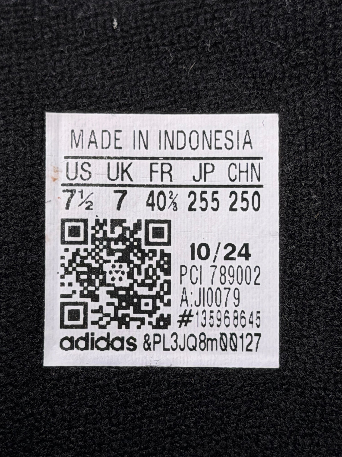Adidas Superstar II Black White, buty sportowe damskie w bardzo dobrym stanie rozmiar 40 2/3, etykieta z kodem modelu JI0079