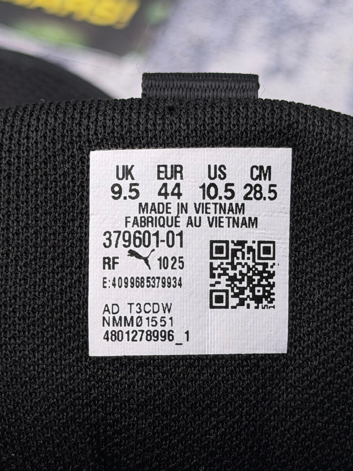 Puma Voltaic Evo Black, buty sportowe męskie w bardzo dobrym stanie rozmiar 44, etykieta z kodem modelu 379601-01