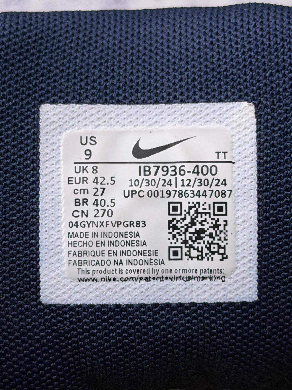 Nike Air Max 95 Michigan, buty sportowe męskie w bardzo dobrym stanie rozmiar 42.5, etykieta z kodem modelu IB7936-400