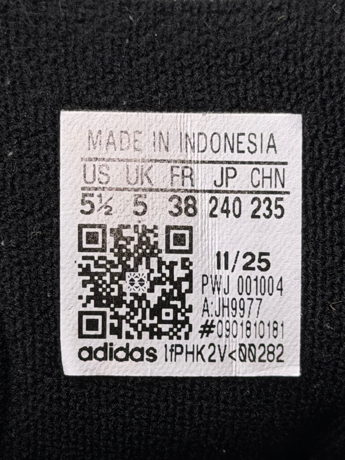 Adidas Superstar II Black White, buty sportowe damskie w bardzo dobrym stanie rozmiar 38, etykieta z kodem modelu JH9977