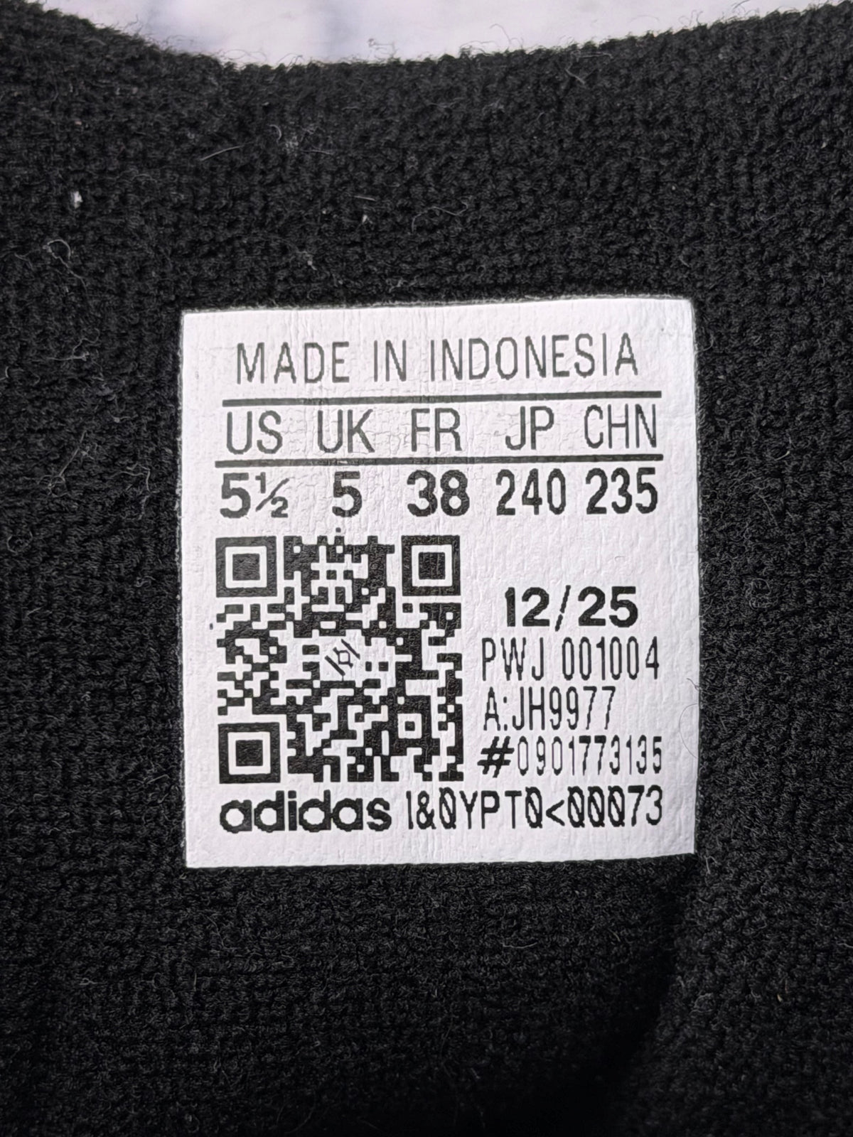 Adidas Superstar II Black White, buty sportowe damskie w bardzo dobrym stanie rozmiar 38, etykieta z kodem modelu JH9977