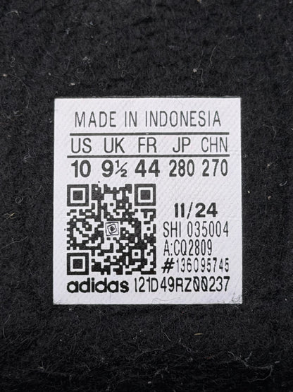 Adidas Gazelle Triple Black, buty sportowe męskie w bardzo dobrym stanie rozmiar 44, etykieta z kodem modelu CQ2809