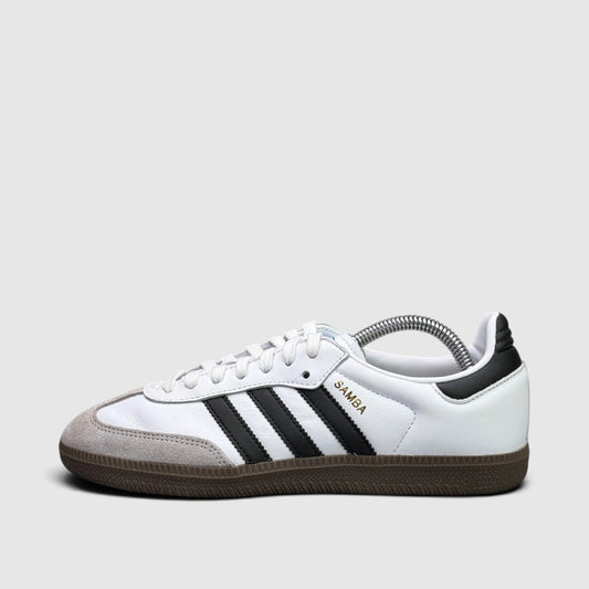Adidas Samba OG, buty sportowe damskie w bardzo dobrym stanie rozmiar 39 1/3, boczny profil, lewa strona