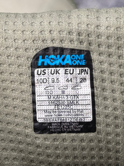 Hoka Kaha 3 GTX Sea Moss / Oat Milk, śniegowce męskie w bardzo dobrym stanie rozmiar 44, etykieta z kodem modelu 1162530SMLK