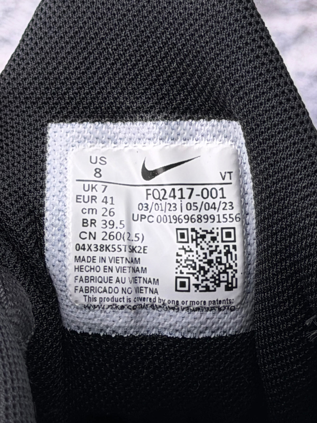 Nike Air Max Plus 3 Aqua Gradient, buty sportowe męskie w bardzo dobrym stanie rozmiar 41, etykieta z kodem modelu FQ2417-001