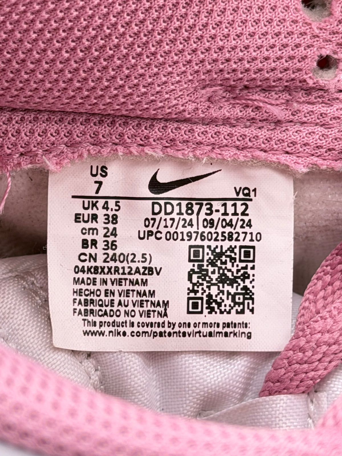 Nike Dunk Low, buty sportowe damskie w bardzo dobrym stanie rozmiar 38, widok z góry