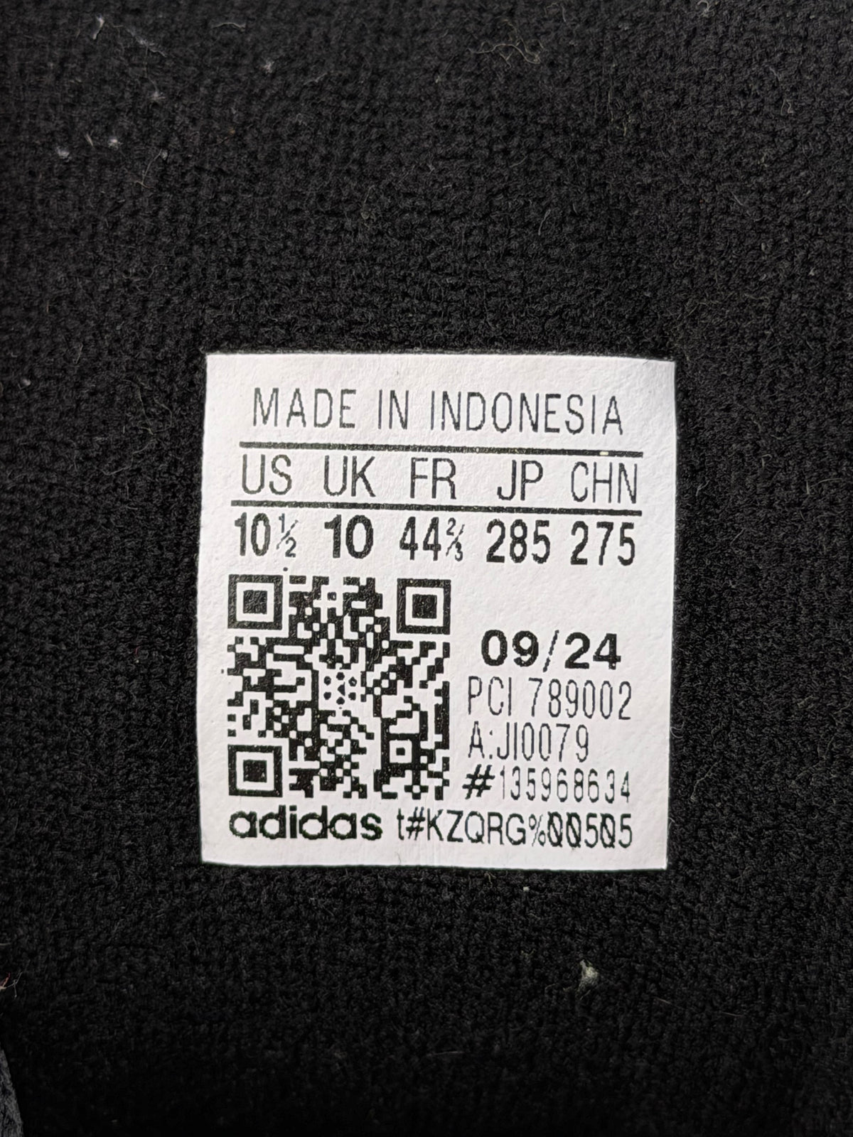 Adidas Superstar II Black White, buty sportowe męskie w bardzo dobrym stanie rozmiar 44 2/3, etykieta z kodem modelu JI0079