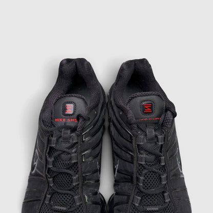 Nike Shox TL Triple Black, buty sportowe męskie w bardzo dobrym stanie rozmiar 44.5, wewnętrzny panel prawego buta