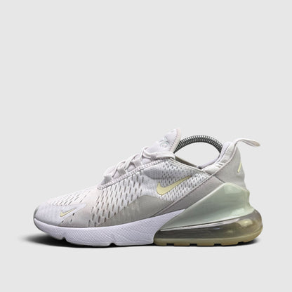 Nike Air Max 270 White Cashmere, buty sportowe męskie w bardzo dobrym stanie rozmiar 41, boczny profil, lewa strona