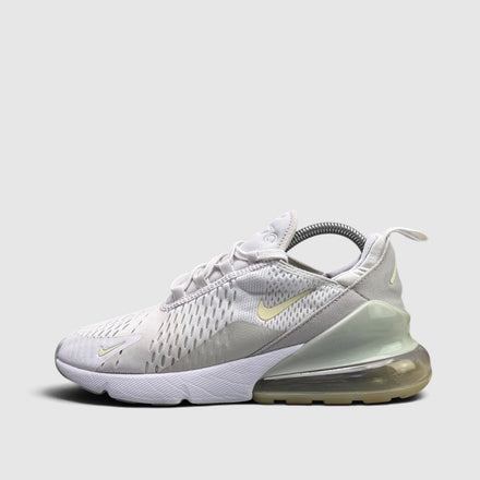 Nike Air Max 270 White Cashmere, buty sportowe męskie w bardzo dobrym stanie rozmiar 41, boczny profil, lewa strona