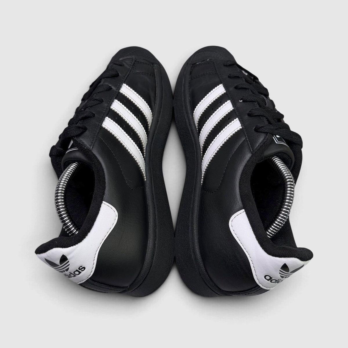 Adidas Superstar II Black White, buty sportowe damskie w bardzo dobrym stanie rozmiar 38 2/3, widok z góry