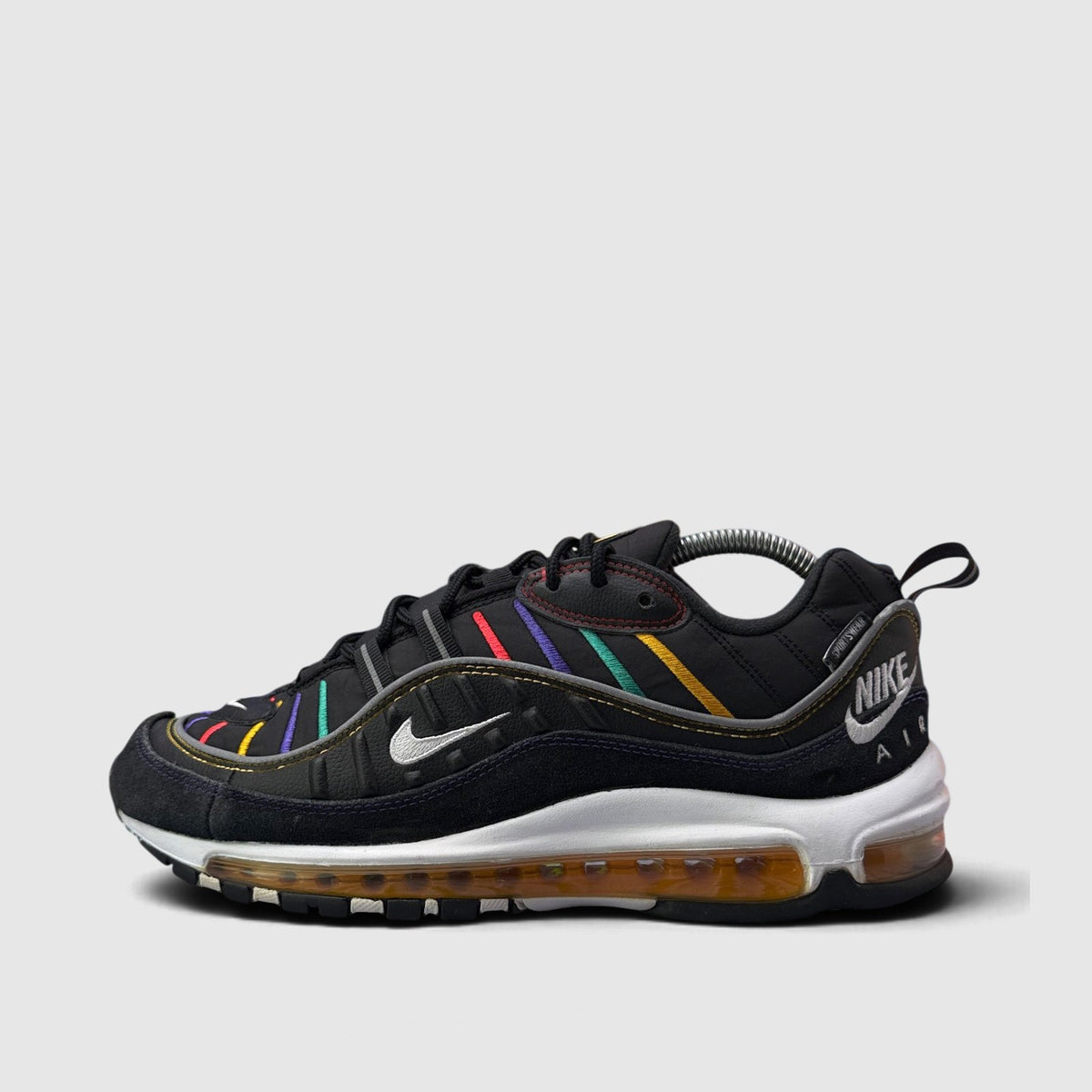 Nike Air Max 98, buty sportowe męskie w bardzo dobrym stanie rozmiar 41, boczny profil, lewa strona