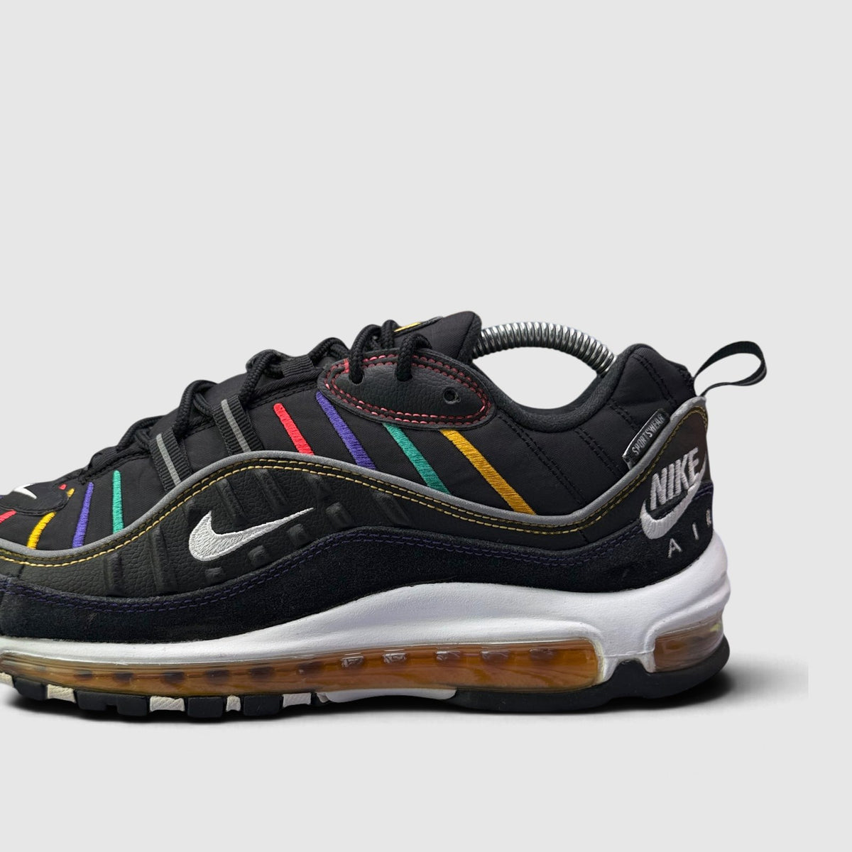Nike Air Max 98, buty sportowe męskie w bardzo dobrym stanie rozmiar 41, boczny profil, lewa strona