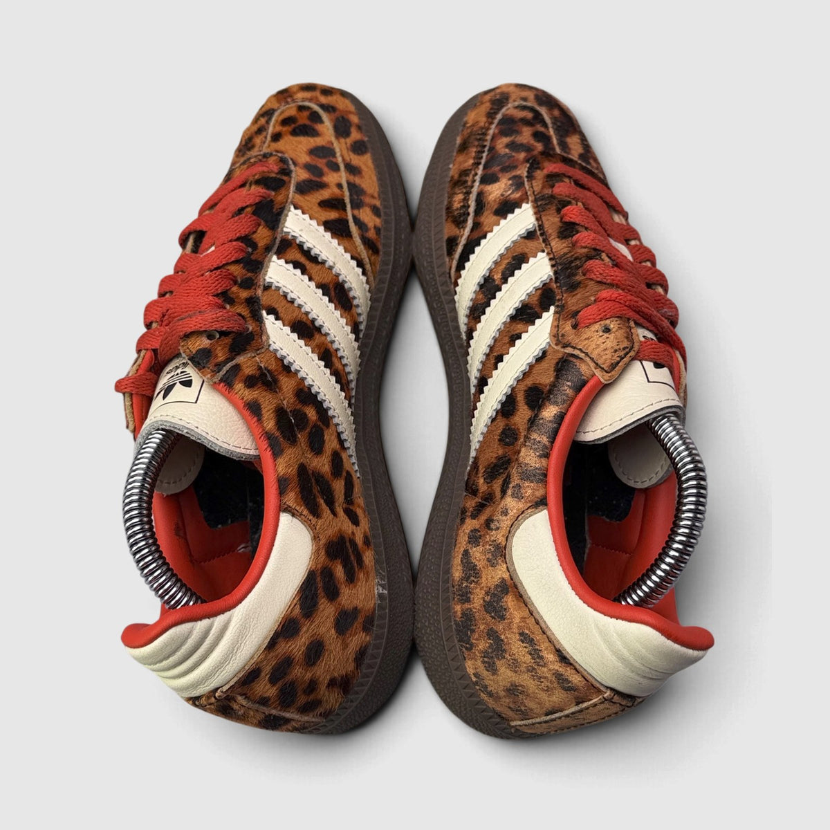 Adidas Samba OG Preloved Red Leopard, buty sportowe damskie w bardzo dobrym stanie rozmiar 38, widok z góry