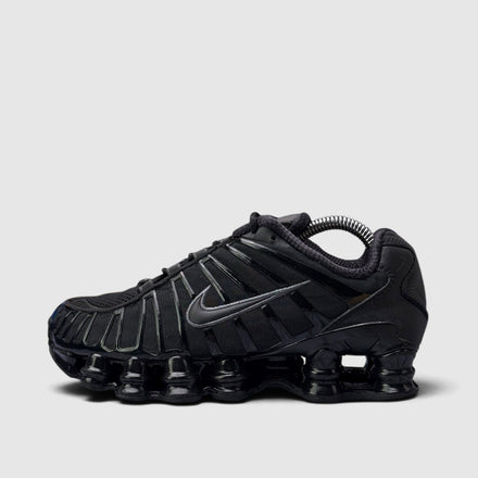 Nike Shox TL Triple Black, buty sportowe damskie w bardzo dobrym stanie rozmiar 37.5, boczny profil, lewa strona