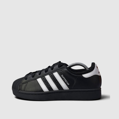 Adidas Superstar II Black White, buty sportowe damskie w bardzo dobrym stanie rozmiar 38, boczny profil, lewa strona