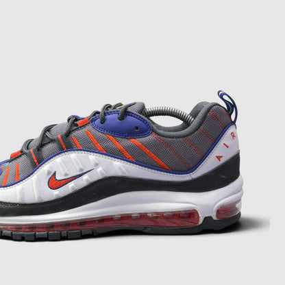 Nike Air Max 98 Team Orange, buty sportowe męskie w bardzo dobrym stanie rozmiar 44, boczny profil, lewa strona