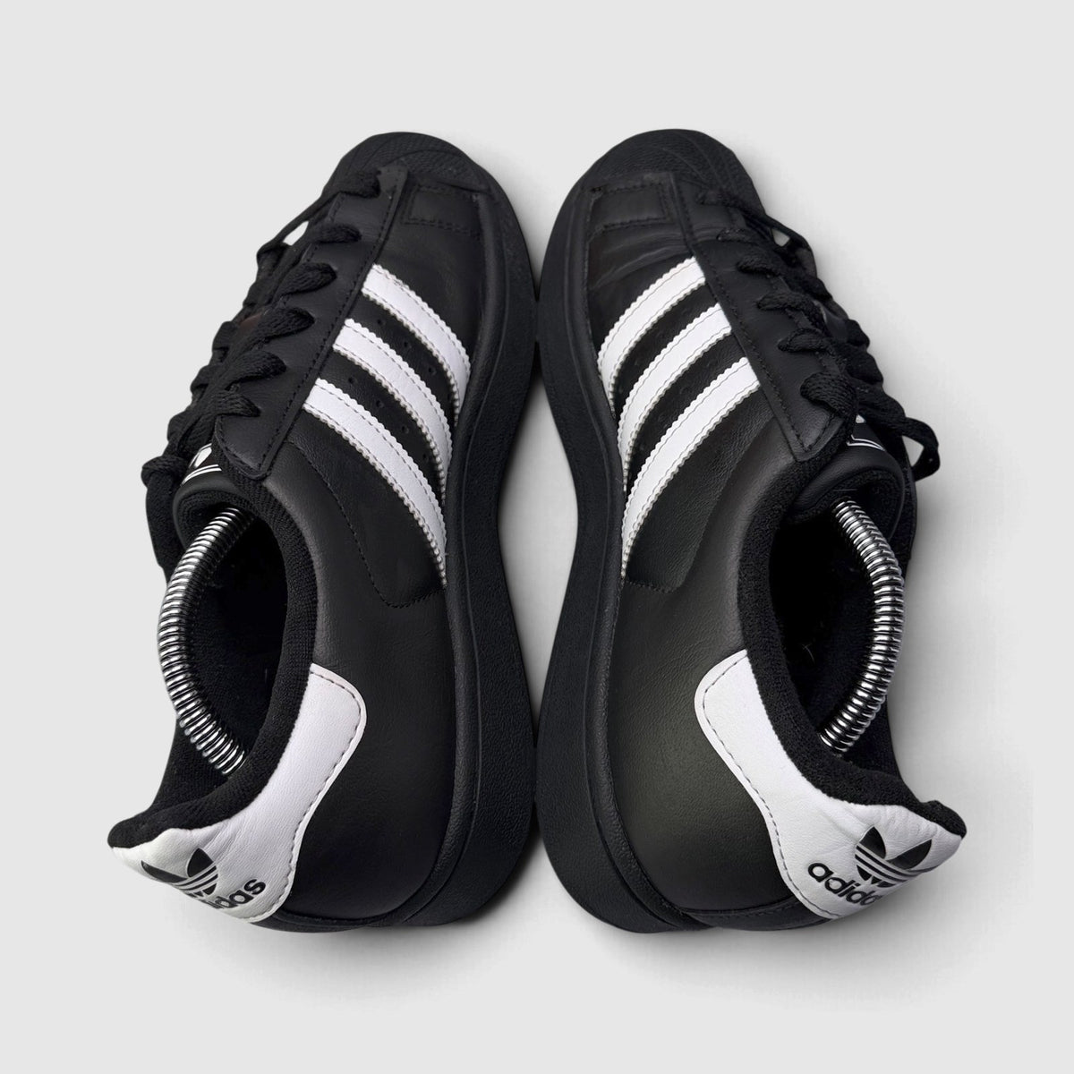 Adidas Superstar II Black White, buty sportowe damskie w bardzo dobrym stanie rozmiar 38 2/3, widok z góry