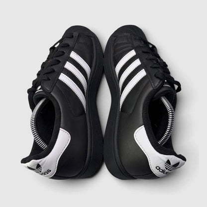 Adidas Superstar II Black White, buty sportowe damskie w bardzo dobrym stanie rozmiar 38 2/3, widok z góry