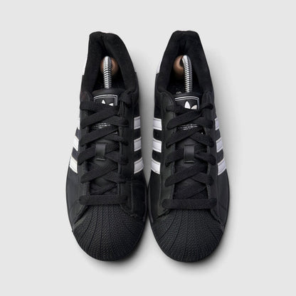 Adidas Superstar II Black White, buty sportowe damskie w bardzo dobrym stanie rozmiar 38 2/3, widok z góry