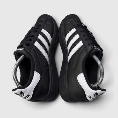 Adidas Superstar II Black White, buty sportowe damskie w bardzo dobrym stanie rozmiar 40, widok z góry