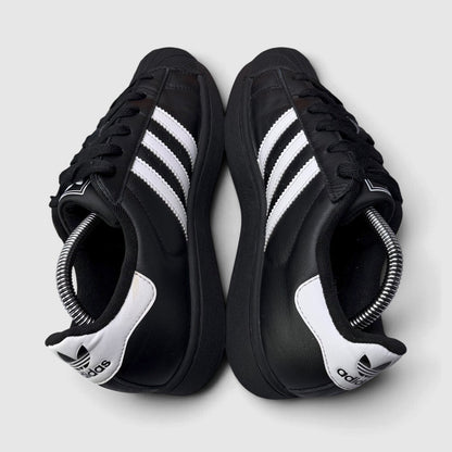 Adidas Superstar II Black White, buty sportowe damskie w bardzo dobrym stanie rozmiar 38, widok z góry