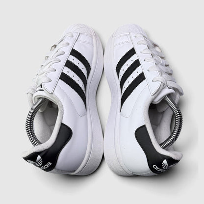 Adidas Superstar II Cloud White Black, buty sportowe damskie w bardzo dobrym stanie rozmiar 36, widok z góry