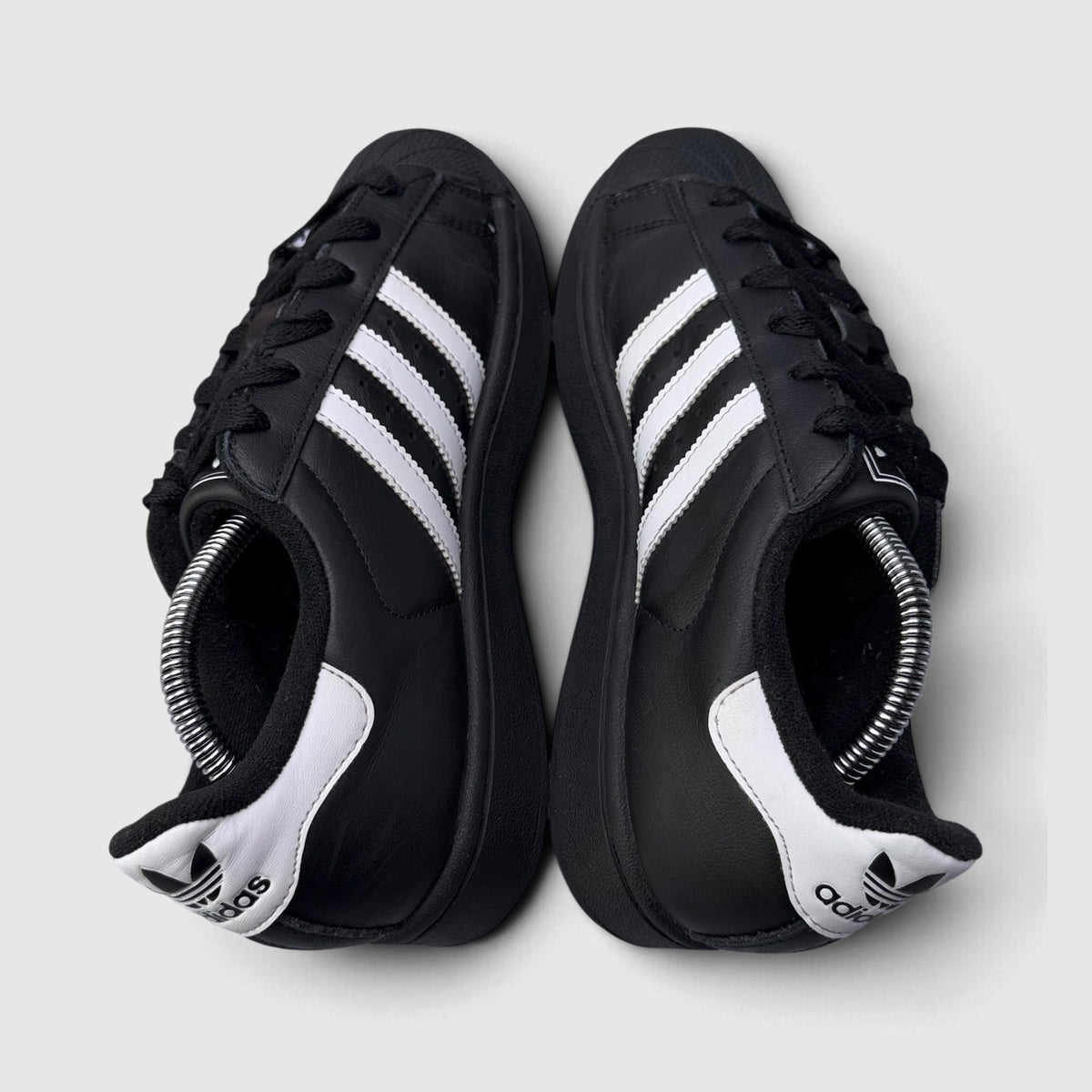 Adidas Superstar II Black White, buty sportowe damskie w bardzo dobrym stanie rozmiar 38, widok z góry