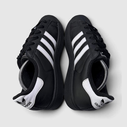 Adidas Superstar II Black White, buty sportowe damskie w bardzo dobrym stanie rozmiar 38, widok z góry