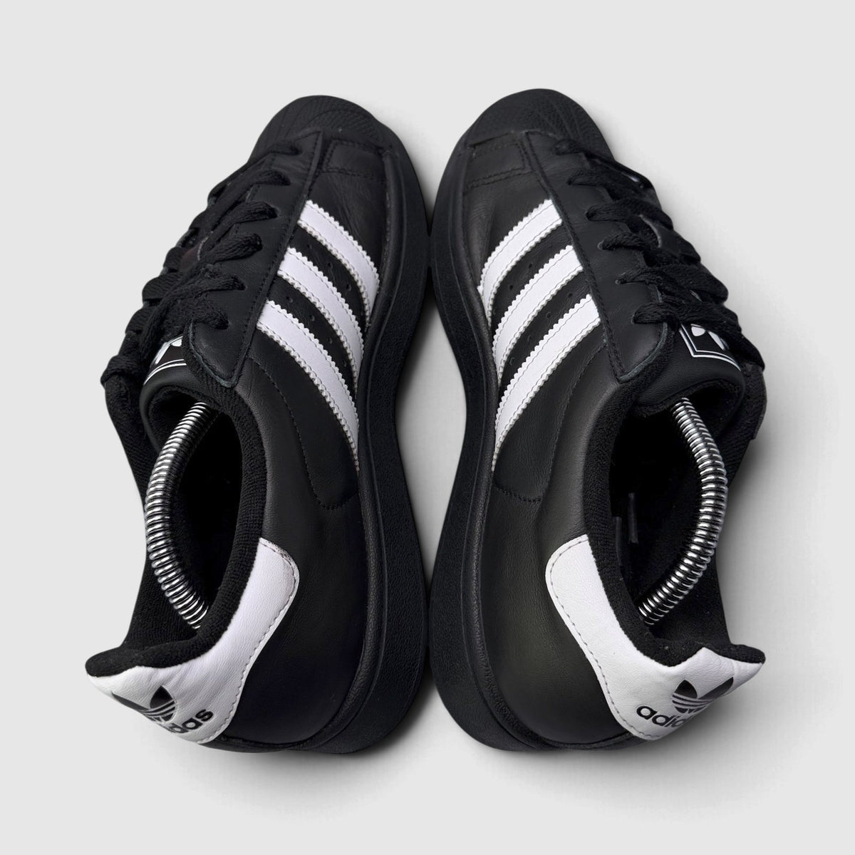 Adidas Superstar II Black White, buty sportowe damskie w bardzo dobrym stanie rozmiar 39 1/3, widok z góry